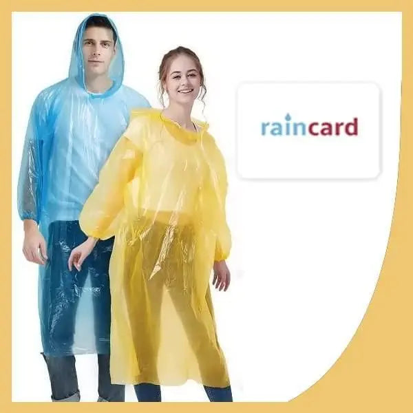 FULLY Reusable Wallet Rain Card Rain Coat for Adults (Set of 5) Multicolour 927b2d-76