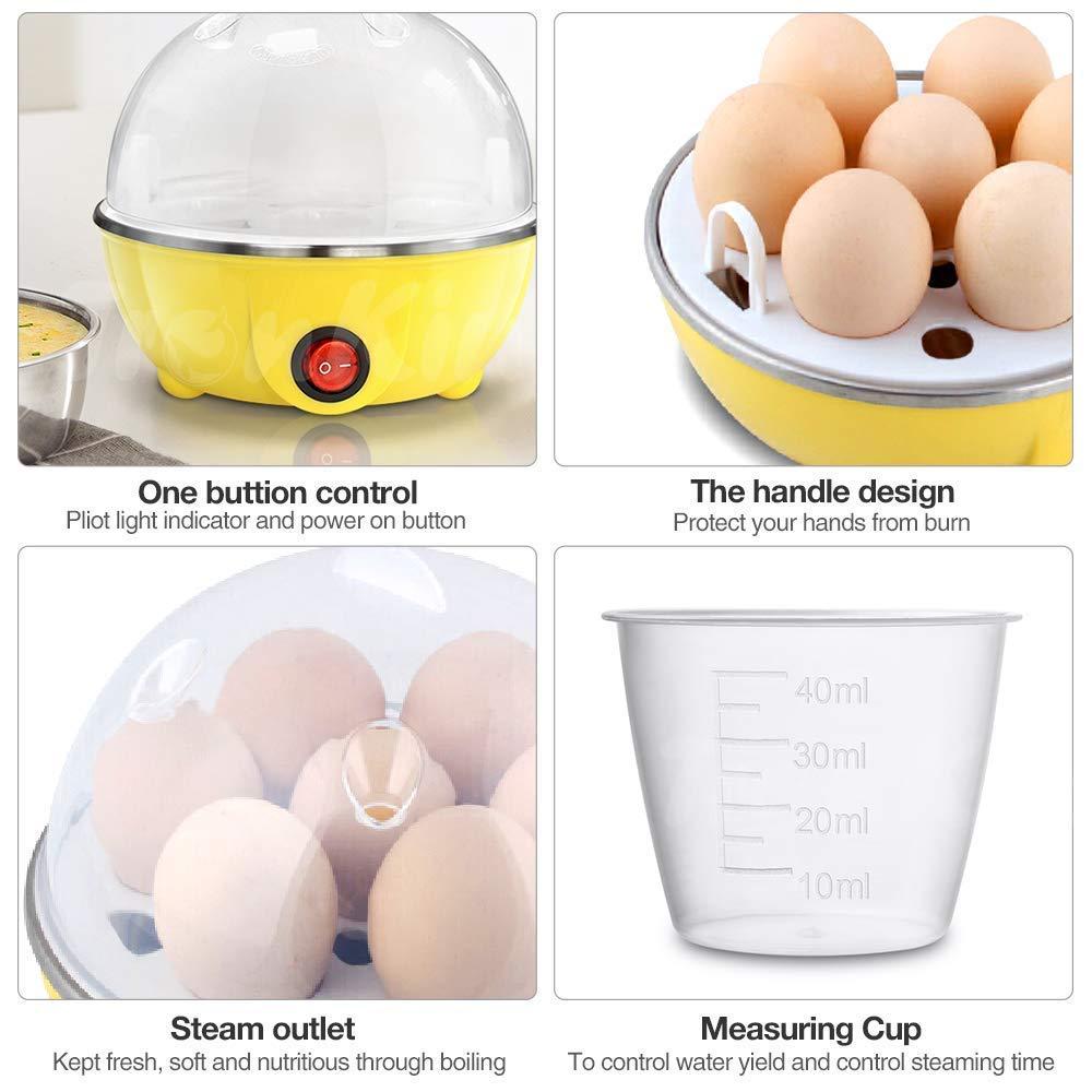 Egg Boiler-7 Egg Electric Boiler For Steaming, Cooking, Boiling and Frying 927b2d-76