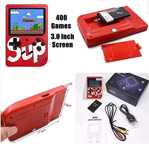 400 in 1 Sup Video Games Portable, Led Screen and USB Rechargeable, Handheld Console, Classic Retro Game Box Toy for Kids Boys & Girls (Multi Color ,1 pcs) 927b2d-76