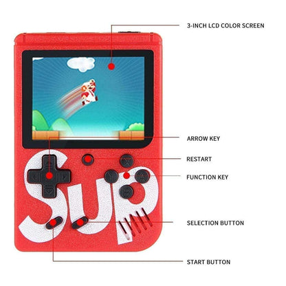 400 in 1 Sup Video Games Portable, Led Screen and USB Rechargeable, Handheld Console, Classic Retro Game Box Toy for Kids Boys & Girls (Multi Color ,1 pcs) 927b2d-76