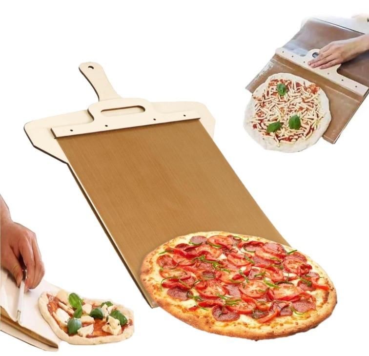 Wooden Pizza Paddle with Smooth Handle for Transfer The Pizza Crust 927b2d-76