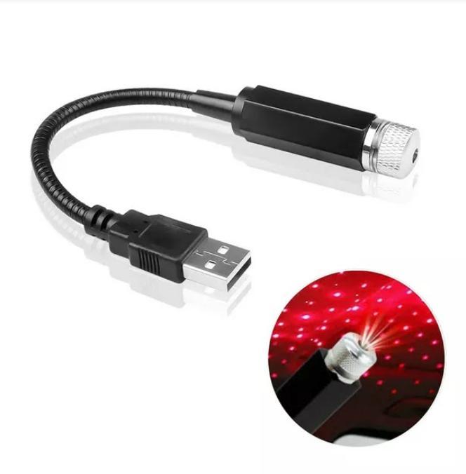 Star Lamp USB Car Star Ceiling Light Sky Projection Lamp Romantic Night Lights Car Fancy Lights (Red) 927b2d-76