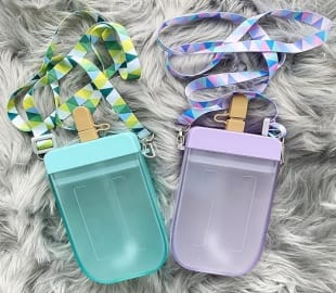 Leakproof Plastic Ice Cream Drink Water Bottle with Strap SourceInfi