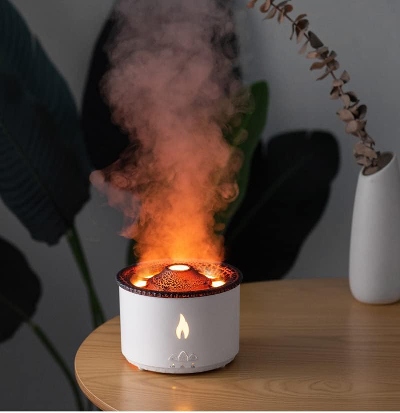 Volcano Humidifier – Jellyfish Mist Flame Essential Oil Diffuser